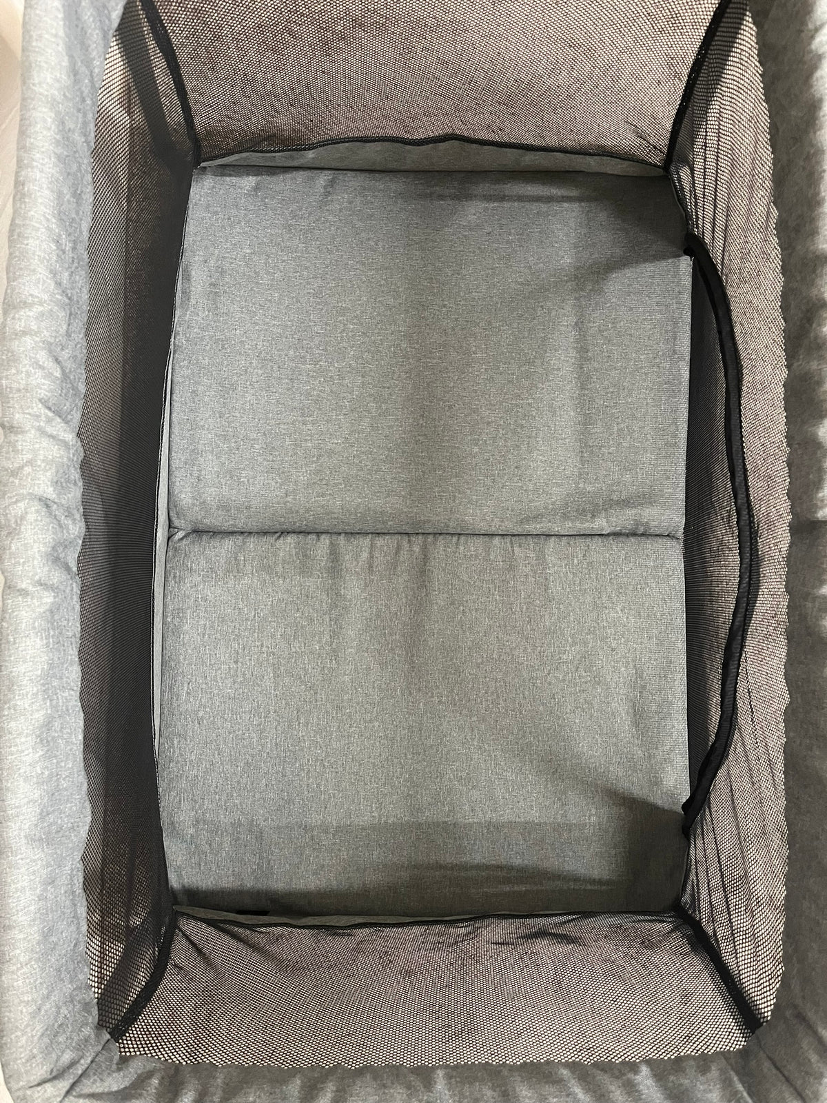 Lit parapluie Lightbed+ vertbaudet gris chiné – très bon état